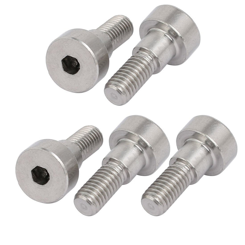 [Australia - AusPower] - uxcell 5pcs 304 Stainless Steel Hex Socket Shoulder Bolt 6mm Shoulder Dia 5mm Shoulder Length M5 Thread 6mm x 5mm 