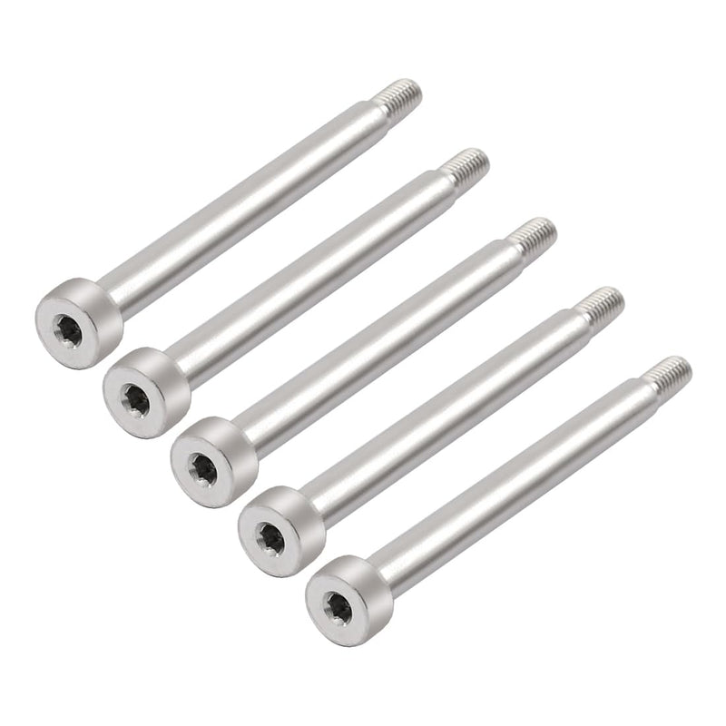 [Australia - AusPower] - uxcell 304 Stainless Steel Hex Socket Shoulder Bolt 6mm Shoulder Dia 60mm Shoulder Length M5 Thread 5Pcs 6mm x 60mm x M5 5 