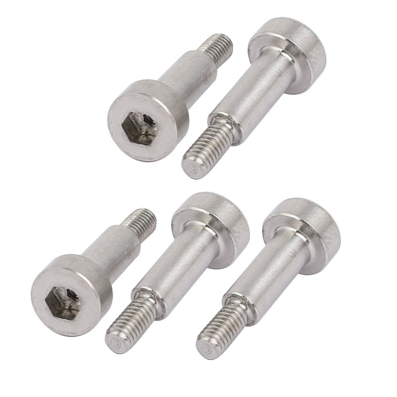 [Australia - AusPower] - uxcell 5pcs 304 Stainless Steel Shoulder Bolt 4mm Shoulder Dia 10mm Shoulder Length M3 Thread 4mm x 10mm 