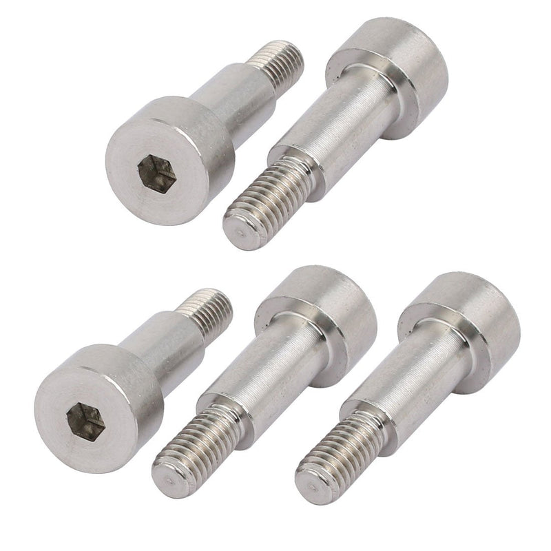 [Australia - AusPower] - uxcell 304 Stainless Steel Hex Socket Shoulder Bolt 8mm Shoulder Dia 16mm Shoulder Length M6 Thread 5pcs 8mm x 16mm 