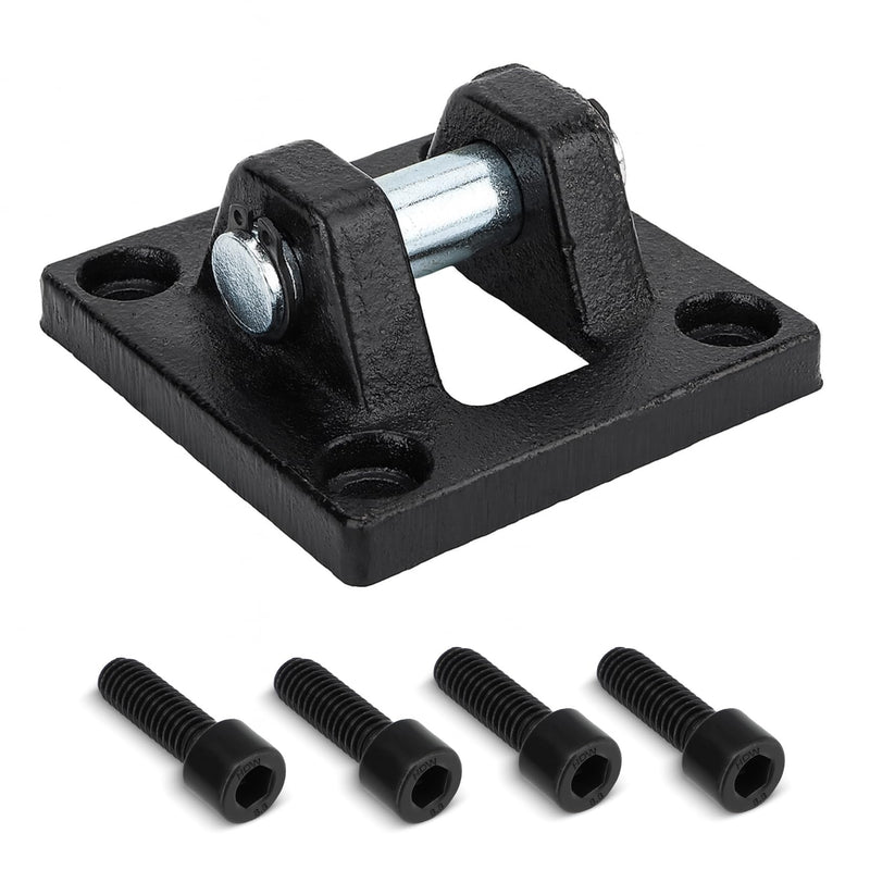 Baomain Foot Flange Mount Bracket, CB-100 Double-Ear Type for 100mm Bore SC Series Pneumatic Air Cylinders, with 4 Mounting Screws