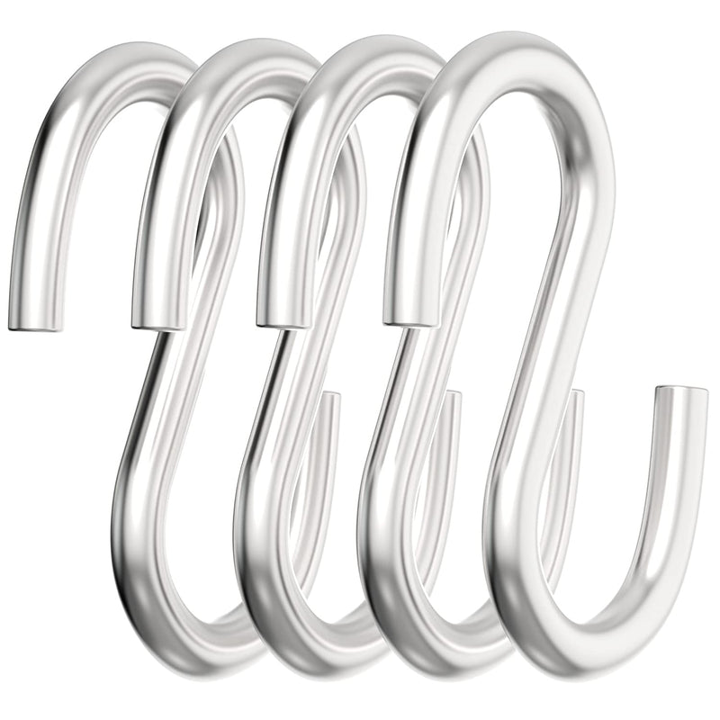 [Australia - AusPower] - Axe Sickle 304 Stainless Steel 3 Inch S Hooks Heavy Duty Hanging Hook S Shaped Utility Hook for Hanging and Utility Use, Loads up to 550 lbs, 4 Pcs 