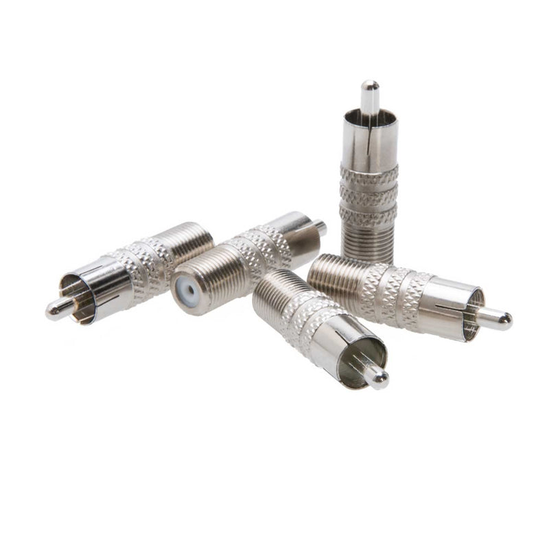 [Australia - AusPower] - Cctv4Less RCA Male to F Female Coax Adapter AV Coaxial Connector for Audio Video (10/20/30/50/100 Pack) (50) 50 