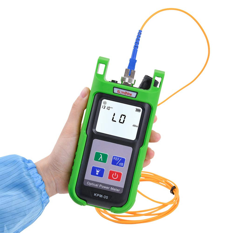[Australia - AusPower] - -70+10dBm + 7 Wavelengths 850/980/1300/1310/1490/1550/1625nm LED Built in Optic Fiber Power Meter KomShine KPM-35 FTTX Cable Tester OPM with Automatic Calibration Support 