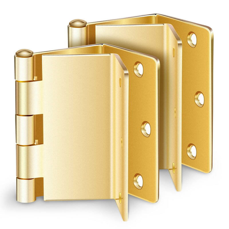 Handicap Brass Expandable Door Hinges - Offset Hinges for Doors - 2 Pack 2 Count (Pack of 1)