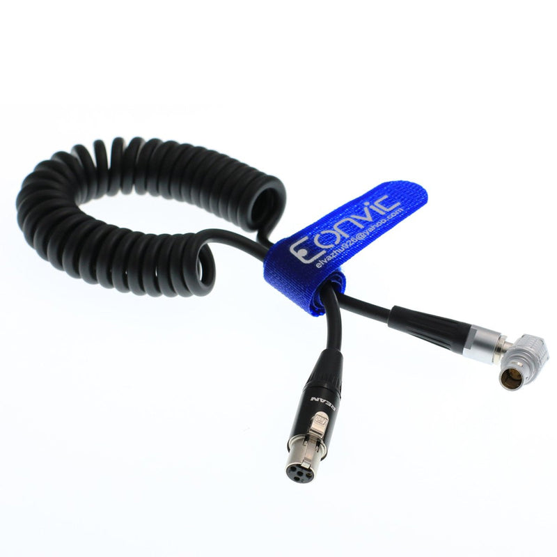 [Australia - AusPower] - Eonvic Tvlogic Power Cable for Arri RED Epic HD-SDI 4pin Mini XLR to 0B 2 pin Connector (Right Angle) Right Angle 