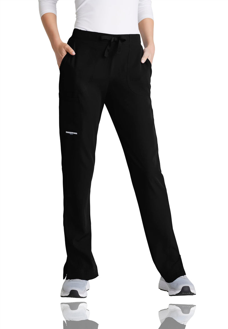 [Australia - AusPower] - BARCO Skechers Vitality Charge Scrub Pant for Women - Mid-Rise Medical Pant, 4-Way Stretch Women's Scrub Pant Medium Black 