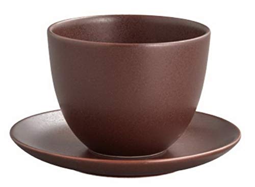 Kinto 17146 Teacup, PEBBLE Cup & Saucer, 6.1 fl oz (180 ml), Brown 6.1 Ounces brown (french toast 19-1012tcx)