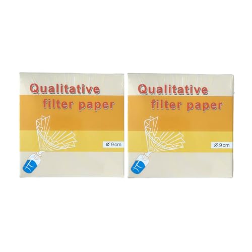 Deschem 2-pack 90mm qualitative filter paper, 20-25μm, fast speed, 100 pieces per pack