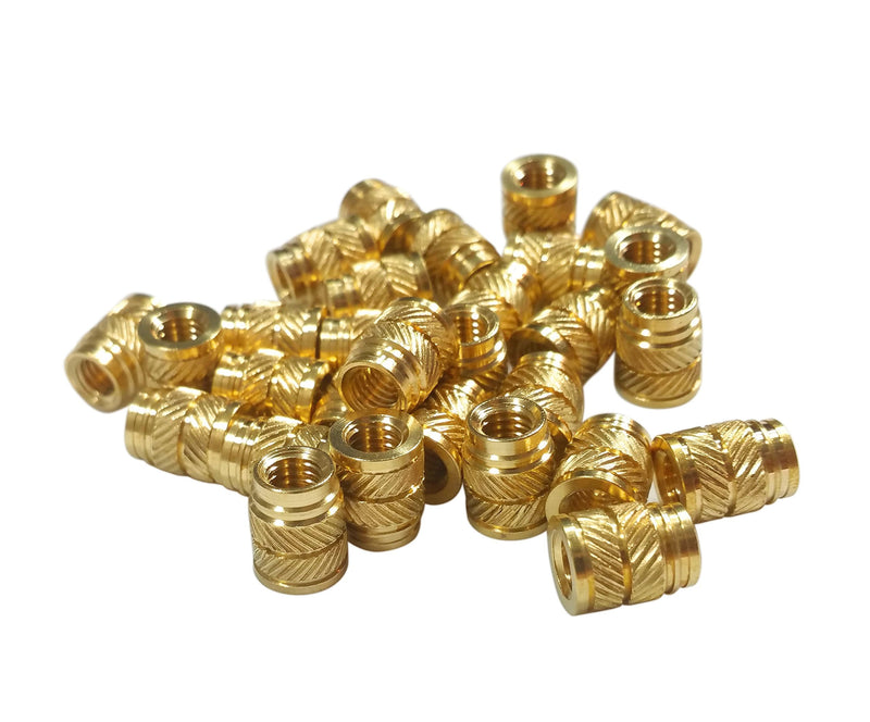 [initeq] #1/4-20 1/4" Threaded Heat Set Inserts for 3D Printing (100, Long) 100