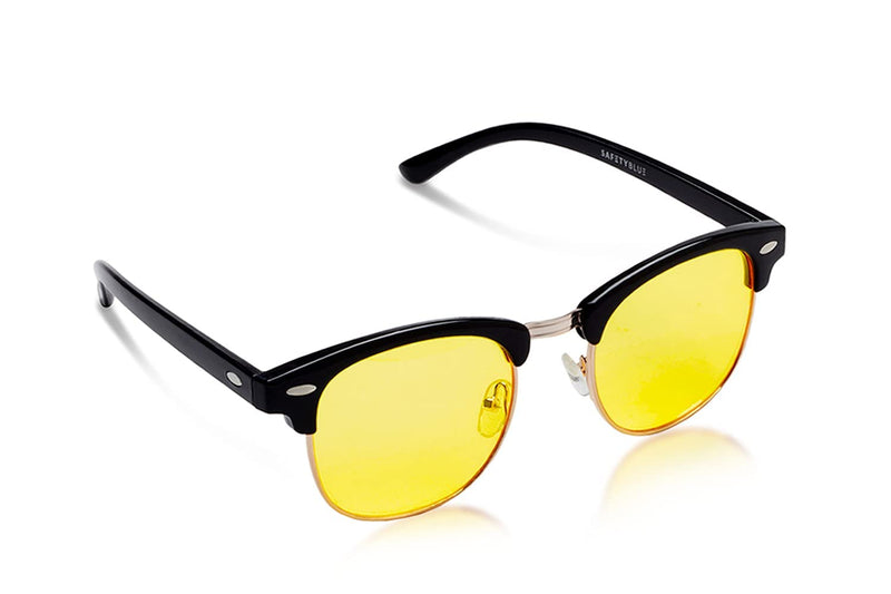 [Australia - AusPower] - SafetyBlue™ Day Glasses 40% Blue Blocking for Men & Women | Reading Glasses | Headache Relief | Non-Prescription Glasses Yellow 