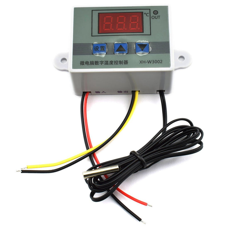 [Australia - AusPower] - HJ Garden XH-W3002 Mini Thermostat DC 12V 10A Digital LED Temperature Controller -50 to 110 Degree Heating/Cooling Temperature Control Switch with Waterproof Sensor Probe 
