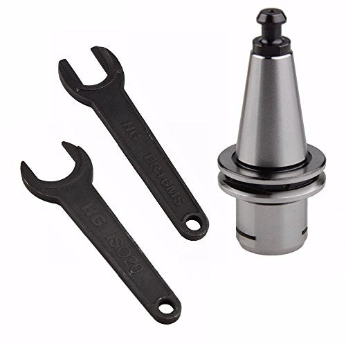 EU_HOZLY ISO20 ER16 35L Collet Chuck holder G2.5 30.000RPM CNC Mill Spindle holder + Key Wrench Set