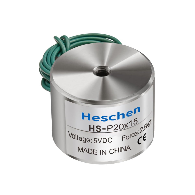 heschen Solenoid Solenoid Valve P20/15, OD: 20 mm, DC 5 V, 2.5 kg/2500 g
