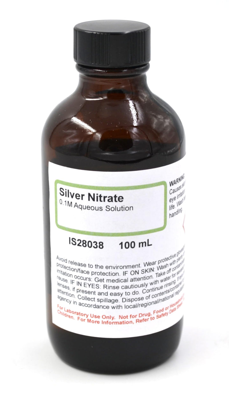 ALDON Innovating Science Silver Nitrate Solution, 0.1M, 100mL - The Curated Chemical Collection