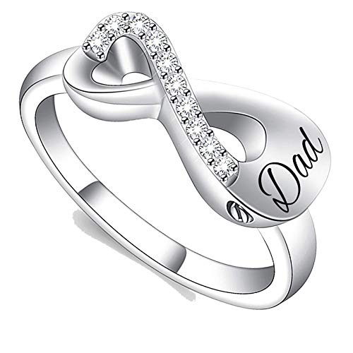 Yinplsmemory Cremation Jewelry Infinity Love Cremation Ring for Ashes Stainless Steel Hold Loved Ones Ash Keepsake Finger Ring Urn Locket Memorial Jewelry for Women Dad 6