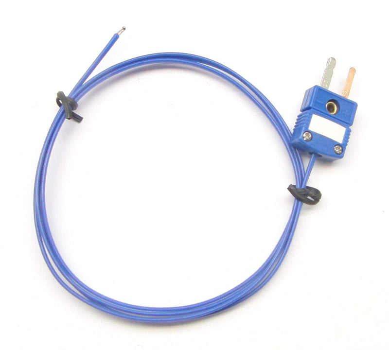 [Australia - AusPower] - Blue T-Type Thermocouple AWG 24 Wire Sensor Probe with PFA Insulation 500 °F or 260 °C - 3 ft 