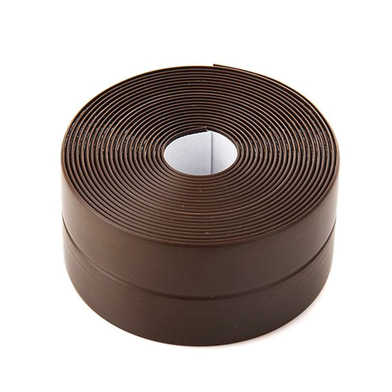 [Australia - AusPower] - DEVILMAYCARE Tape Caulk Strip Seal for Toliet Bathtub, Sink, Kitchen, Wall Edge, Self Adhesive Corner Liner 126''x1.57'' (Brown) Brown 