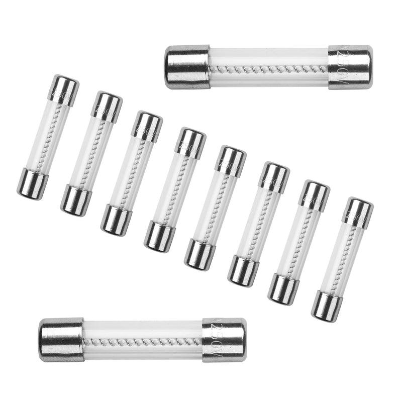 [Australia - AusPower] - 10Pcs/lot T4AL250V 6x30mm 4A 250V Slow Blow Fuse T4AL Glass Slow-Acting 4 Amp Time-delay Fuse 4A 6x30mm 
