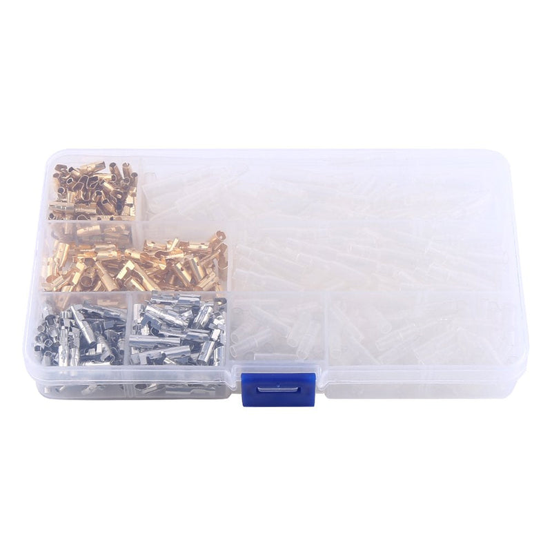 [Australia - AusPower] - 100 Pairs 3.9mm AWG Brass Male and Female Connectors with Clear Insulated Cover Quick Splice Motorcycle Car Truck Crimp Connectors Terminals 