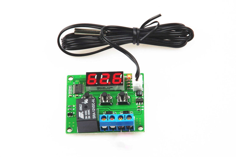 [Australia - AusPower] - NOYITO Digital Temperature Controller Module -58℉ to +257 ℉ Temperature Control Switch NTC Waterproof Sensor Probe - Red LED Display Suitable for Kinds of Temperature Control System (12V) 12V 