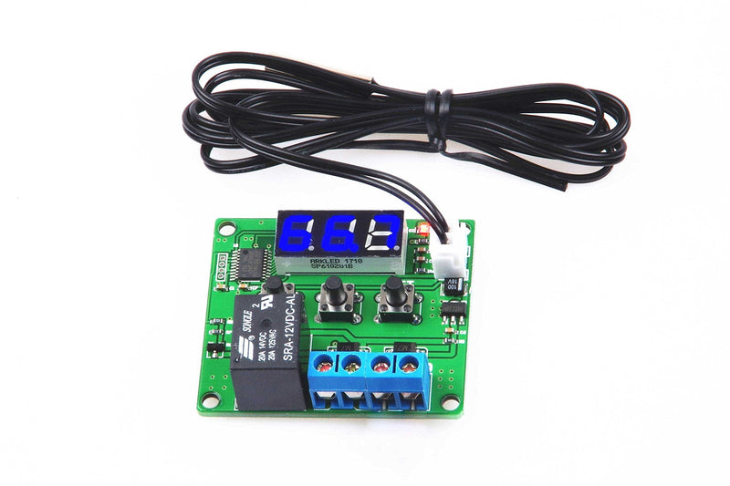 [Australia - AusPower] - NOYITO Digital Temperature Controller Module -58℉ to +257 ℉ Temperature Control Switch NTC Waterproof Sensor Probe - Blue LED Display Suitable for Kinds of Temperature Control System (12V) 12V 