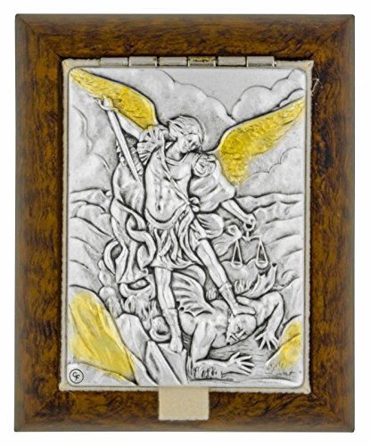 Venerare Small Decorative Rosary Keepsake Box with Saint Plaque (Saint Michael the Archangel)