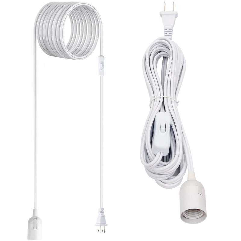 [Australia - AusPower] - JACKYLED 20Ft UL Approval Extension Hanging Lantern Pendant Light Lamp Cord Cable 360W Suitable for E26 E27 Socket with On/Off Switch for Paper Lantern 1 