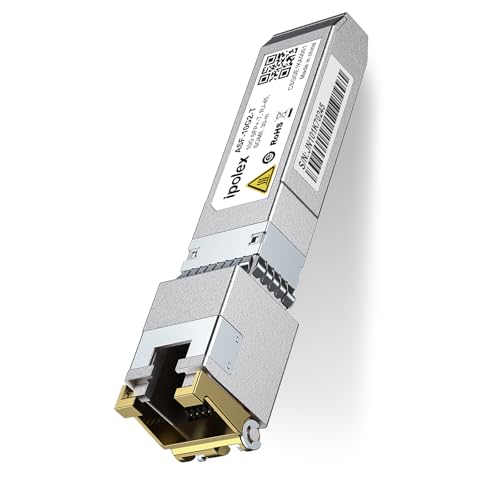 ipolex 10GbE SFP+ RJ45 Copper Transceiver, SFP+ 10GBase-T Module,for Cisco Reach 30-Meter | 10GBase-T SFP+ Ethernet Module, Compatible with Cisco SFP-10G-TS, Ubiquiti UniFi UF-RJ45-10G, Mikrotik S+RJ10, Netgear etc. 1.10GT: 30m(Marvell) 2-1 x