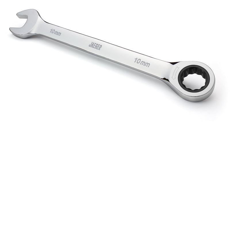 [Australia - AusPower] - Jaeger 10 mm TIGHTSPOT Ratchet Wrench with Precision Movement and Hardened, Polished Steel for Projects with Metric Tight Spaces Individual Ratcheting Wrench 