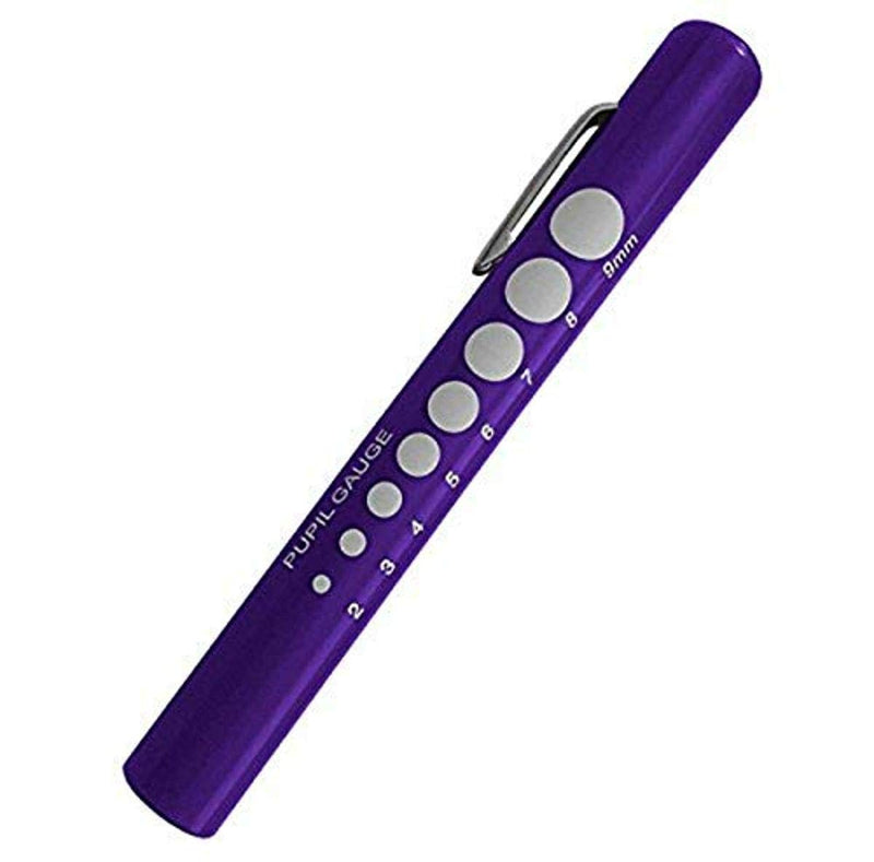 [Australia - AusPower] - Prestige Medical Pupil Gauge Disposable Penlight with Poly Bag Packaging, Purple 1 Count (Pack of 1) 