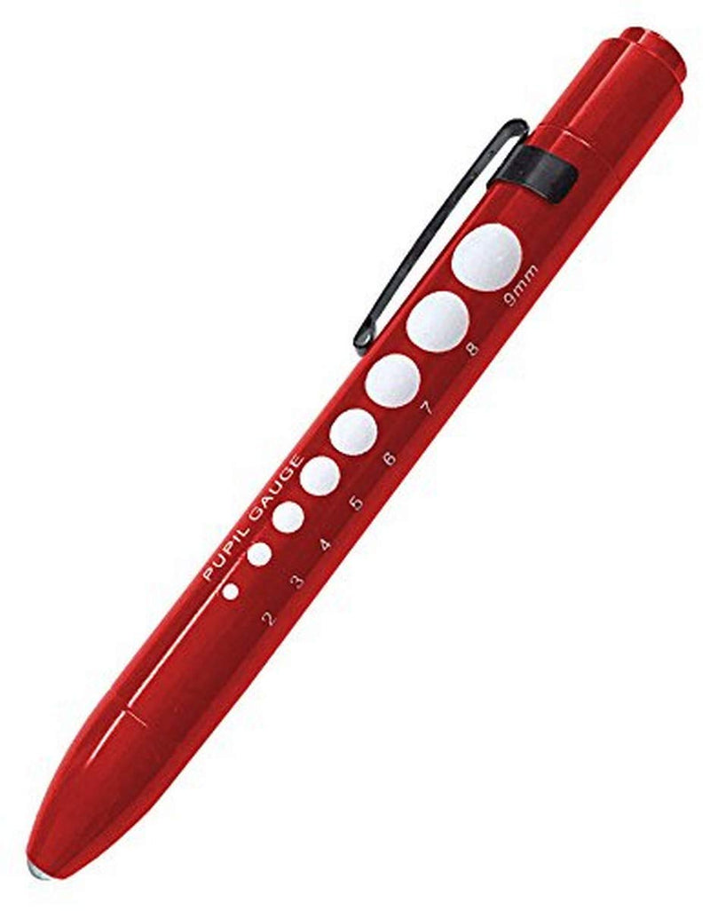 [Australia - AusPower] - Prestige Medical Soft Led Pupil Gauge Penlight with Poly Bag Packagaing, Red 1 Count (Pack of 1) 