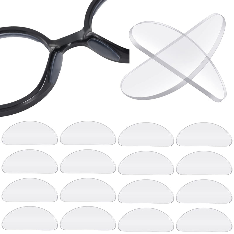 [Australia - AusPower] - TOODOO 18 Pairs Eyeglasses Nose Pads Adhesive Silicone Glasses Replacement Anti Slip Nosepads for Eyeglass Glasses Sunglasses (Transparent, 1mm) 1 mm Transparent 