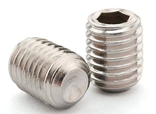 [Australia - AusPower] - 1/4-28 x 1/4 Inch Hex Drive Cup Point Grade 18-8 Stainless Steel Socket Set Screw 50 Pack 