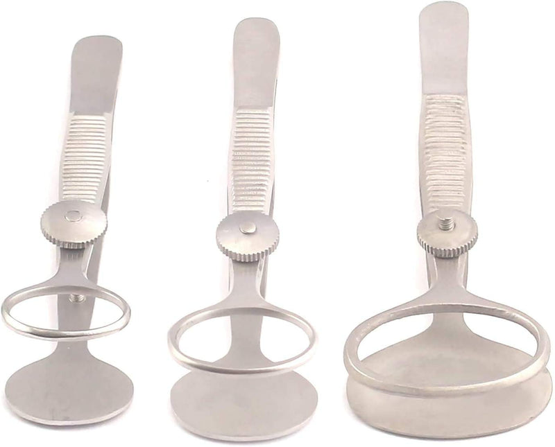 [Australia - AusPower] - OdontoMed2011 3 Pieces Desmarres Chalazion Forceps 3.5"S,M,L Ophthalmic Instruments ODM 