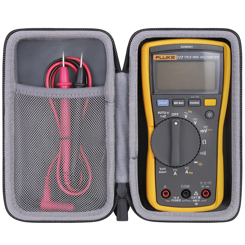 co2CREA Hard Case Compatible with Fluke 117/115 / 116/114 / 113 True-RMS Digital Multimeter for Fluke 117/115/116/114/113