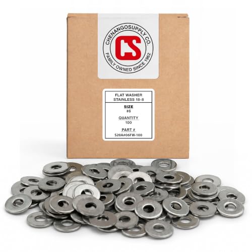 Chenango Supply #6 Stainless Flat Washers