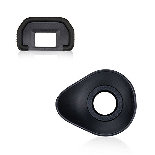 JJC Silicone Eyecup Viewfinder for Canon 6D Mark II 5D Mark II 80D, 2-Type Original+Oval