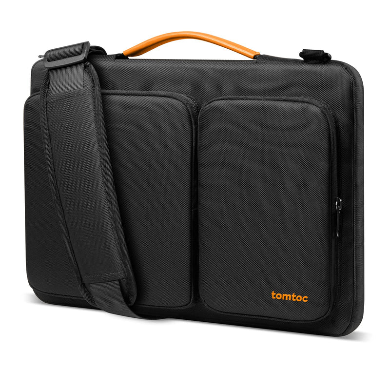 [Australia - AusPower] - tomtoc 360 Protective Laptop Shoulder Bag for 16-inch MacBook Pro M3/M2/M1 Pro/Max A2991 A2485 2023-2019, Water-resistant Sleeve for Dell XPS 15 Surface Book 3 The New Razer Blade 16 16-inch for New MacBook Pro Black 