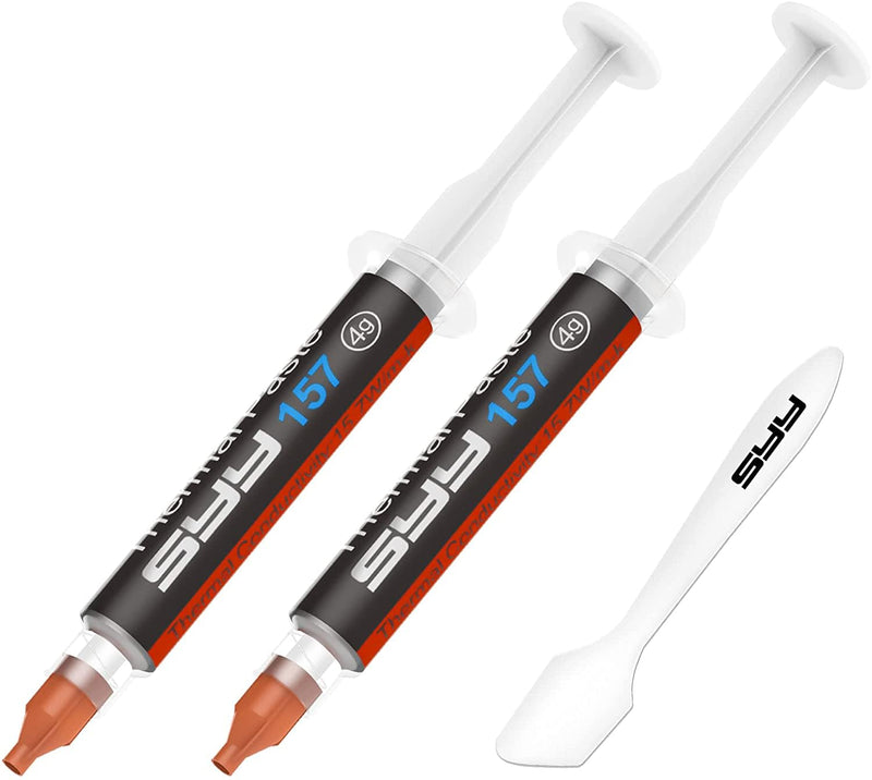 SYY Thermal Paste 8g with Toolkit for CPU, GPU, IC and Heatsink | Carbon based; high thermal conductivity; safe to use; long durability; non-conductive