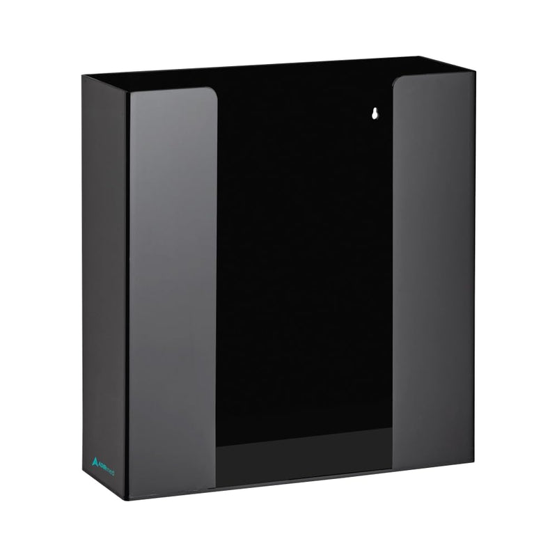 AdirMed VivaEssentials Double Glove Box Holder, Wall Mount or Free Standing Black Acrylic Glove Holder Double Box Capacity
