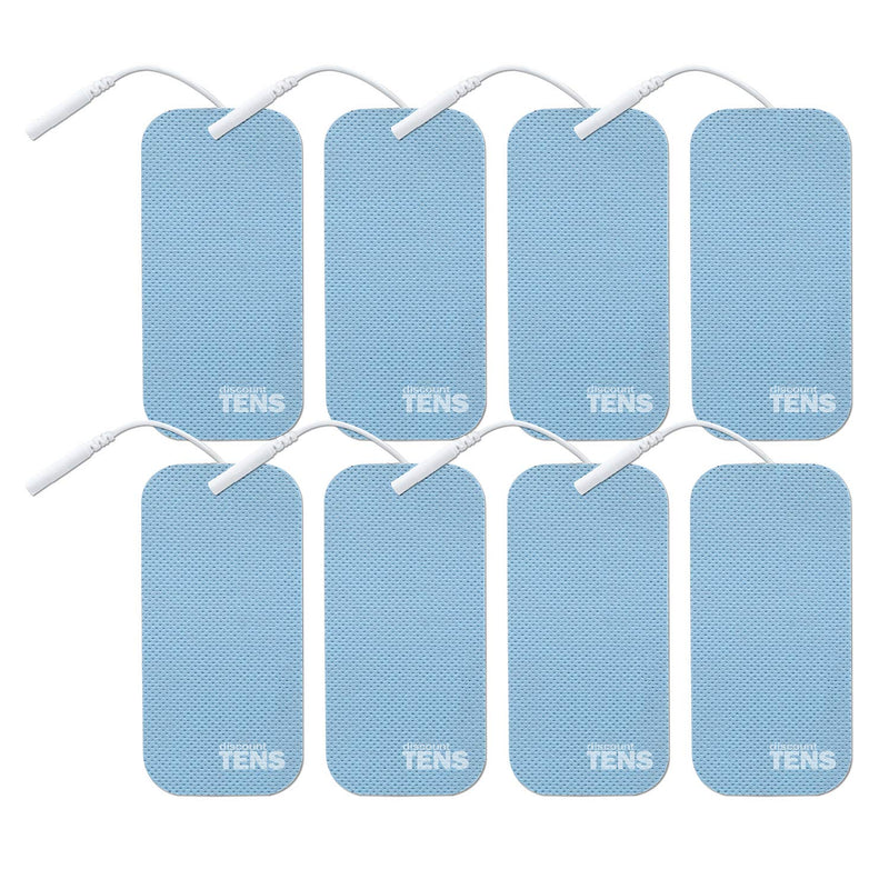 [Australia - AusPower] - TENS Wired Electrodes Compatible with HealthMateForever, 8-2 inch x 4 inch Premium HealthMate Compatible Replacement Pads for TENS Units, Discount TENS Brand (2 inch x 4 inch 8 Pack) 