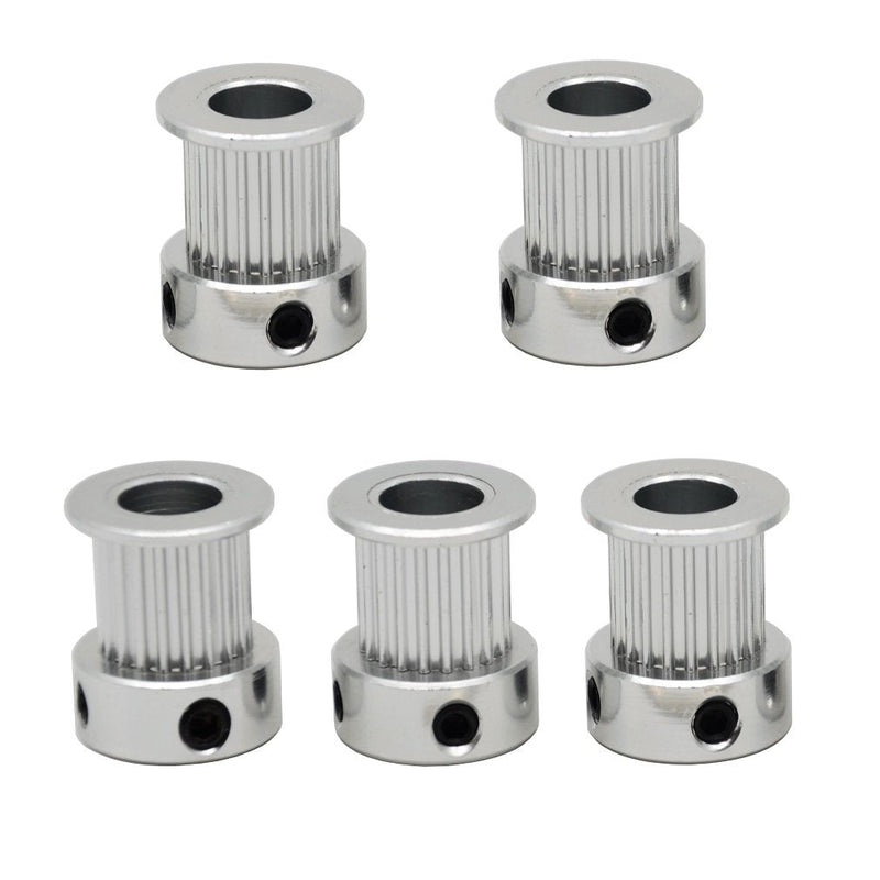 [Australia - AusPower] - 5PCs Aluminum 2GT Timing Pulley 20 Teeth Bore 8mm for 3D Printer 10mm Width 2GT Timing Belt 8mm bore, for 10mm belt 