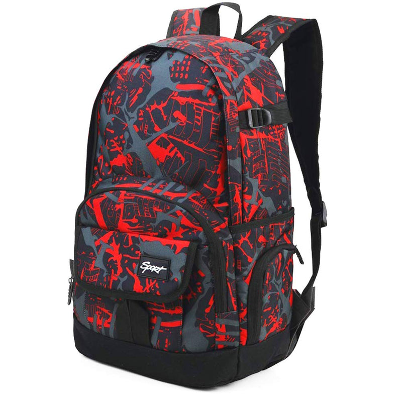 [Australia - AusPower] - rickyh style School Backpack Travel Bag for Men & Women Lightweight College Back Pack with Laptop Compartmen New Red 