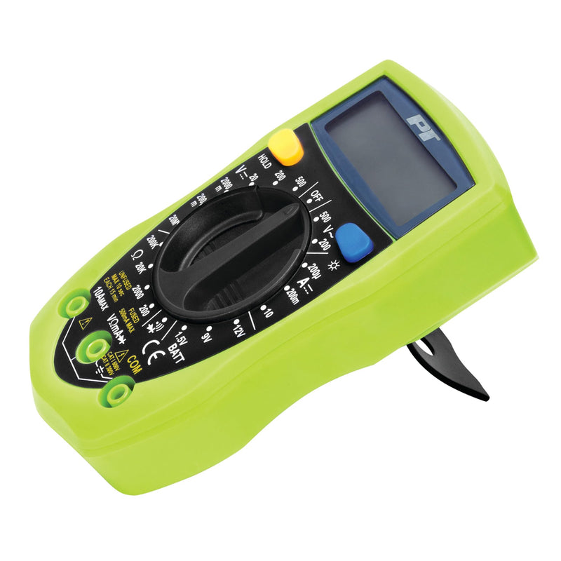 [Australia - AusPower] - Performance Tool W2969 Compact Digital Multimeters , Electronic Amp Volt Ohm Voltage Meter/Multimeter with Diode and Continuity Tester, Backlight LCD Display (Green) 