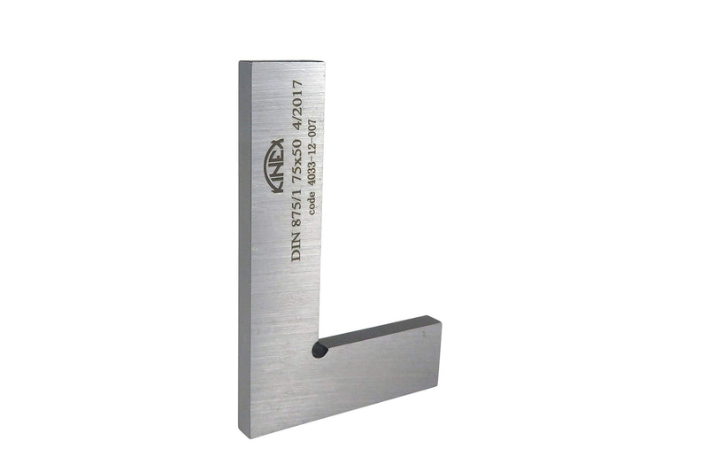 Kinex 4033-12-007 3 Inches Tall x 2 Inches Wide Flat Solid Machinist Square DIN 875/1 Square to w/in 0.0005 Inches