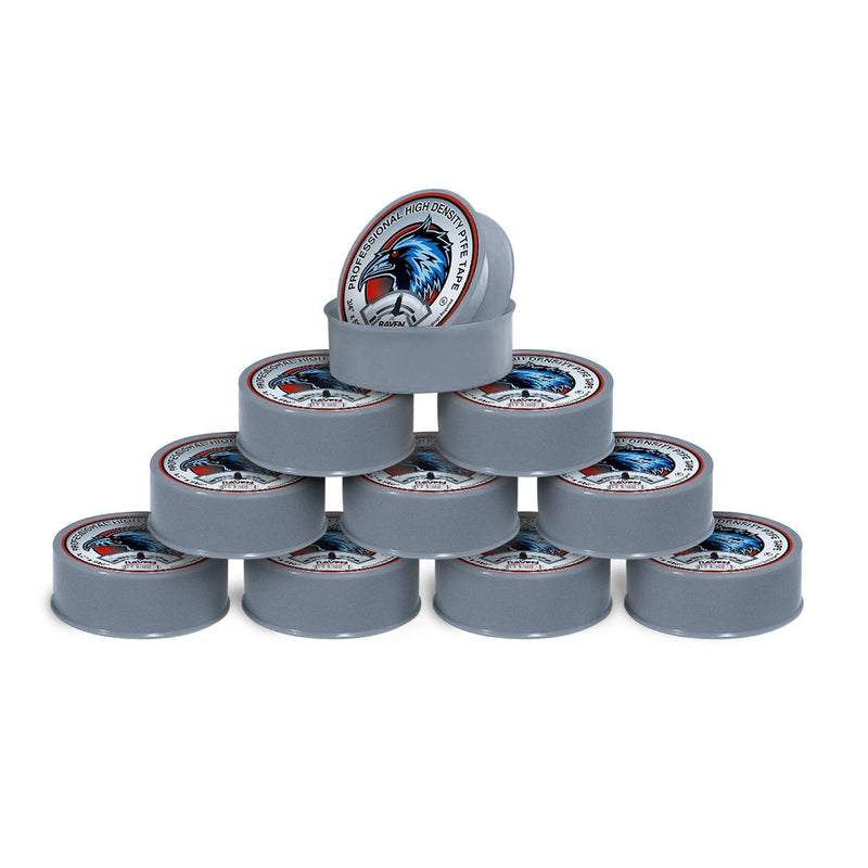 SUPPLYGIANT UUD34520H-10 PTFE Thread Seal Tape for Plumbers, White Gray 3/4 Inch x 520 Inch (Pack of 10 Rolls)