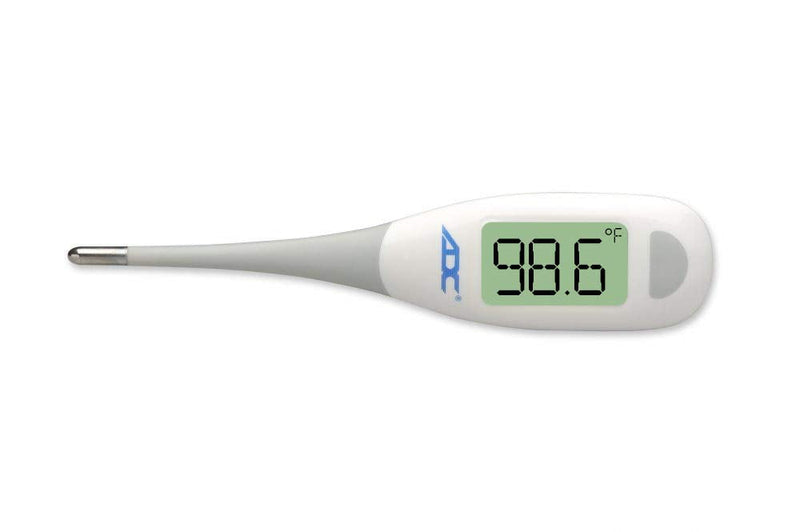 [Australia - AusPower] - ADC Fast Read Digital Thermometer, Flexible Tip and Large Quick Read LCD Display with Color-coded Backlighting , White - 418N 