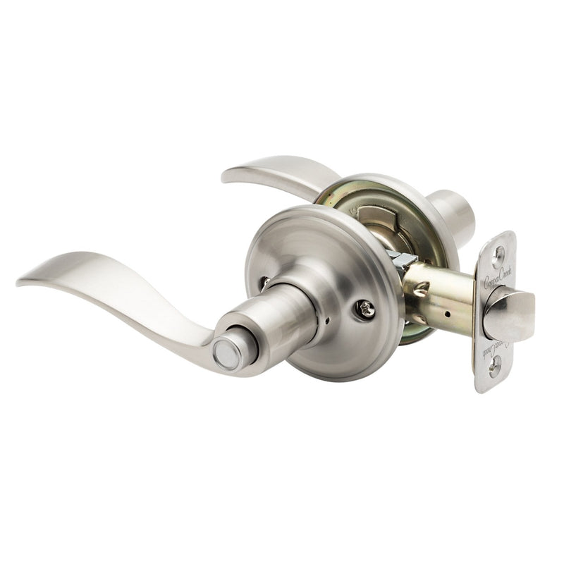 Copper Creek WL2231SS Waverlie Lever, Satin Stainless Privacy