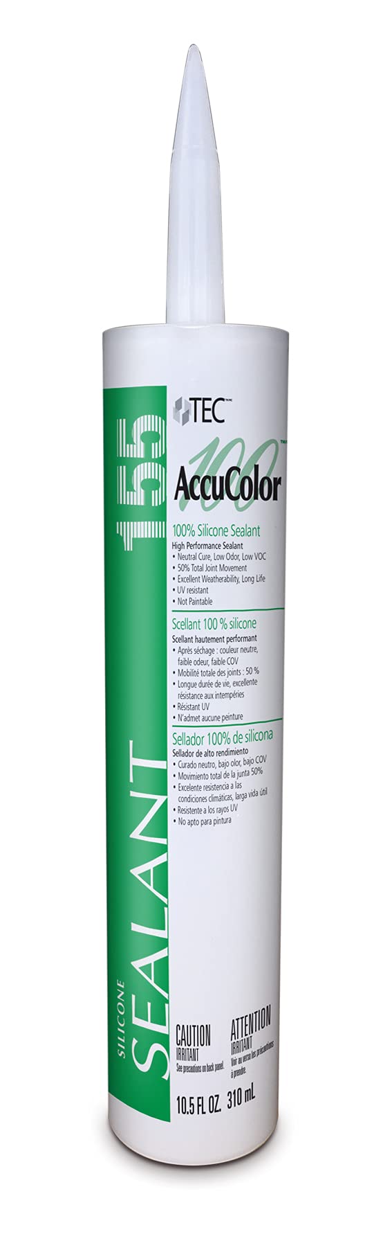 [Australia - AusPower] - TEC AccuColor 100-100% Silicone Sealant - UV and Water Resistant Tile Joint Filling Material That Resists Cracks and Stays Flexible After it Cures - 10.5 OZ (949 Silverado) 949 Silverado 
